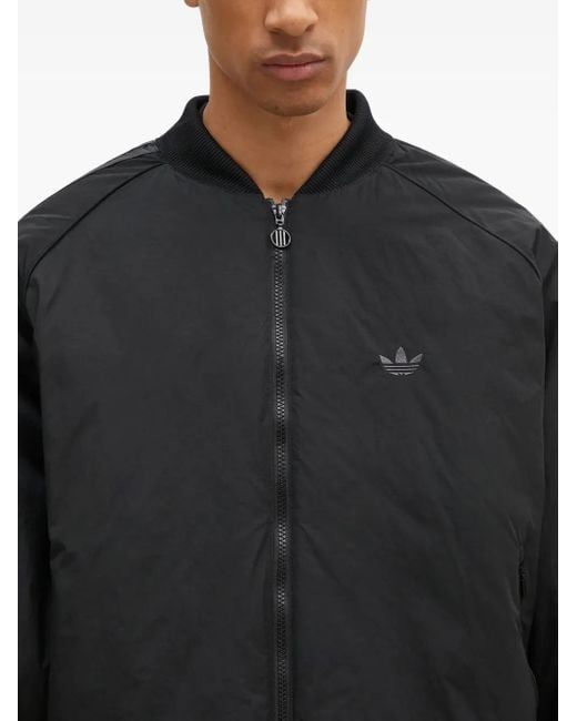 メンズ Adidas ジップアップ ボンバージャケット Black