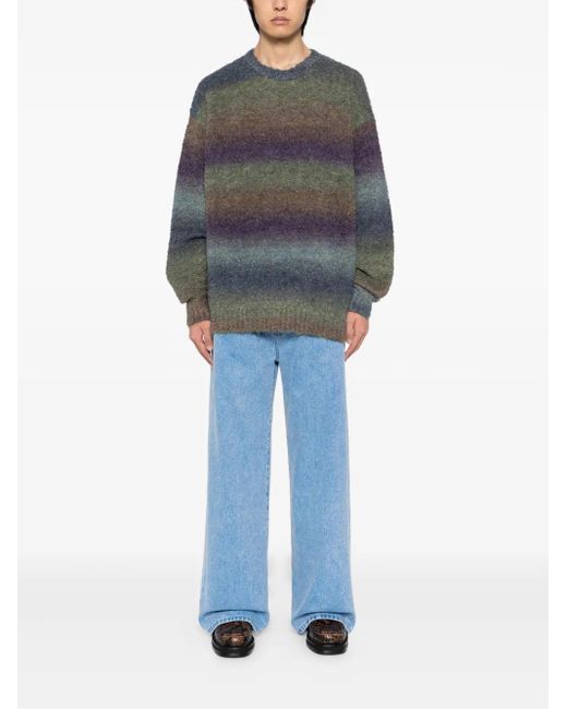 Izzue Gray Gradient-Dyed Jumper for men
