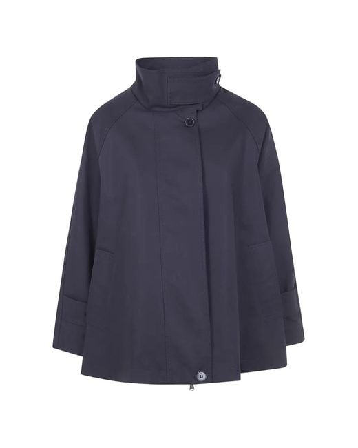 Liviana Conti Blue Notched Collar Jacket