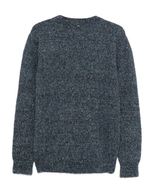 Herno Blue Crew-Neck Sweater for men