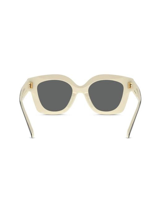 Tory Burch Black Miller Pushed Square-Shape Sunglasses