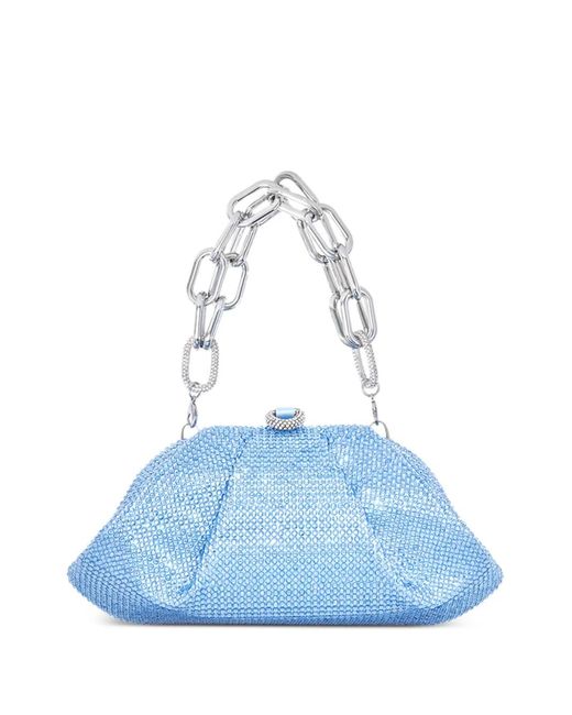 Judith Leiber Blue Gemma Crystal-Embellished Clutch Bag