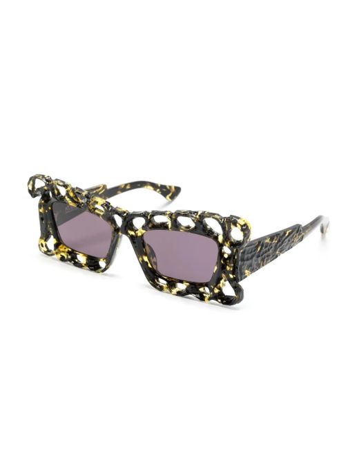 Kuboraum Black R2 Hypercore Rectangle-Frame Sunglasses