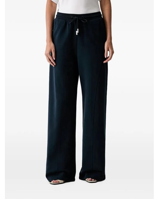 Patrizia Pepe Black Drawstring-Waist Track Pants