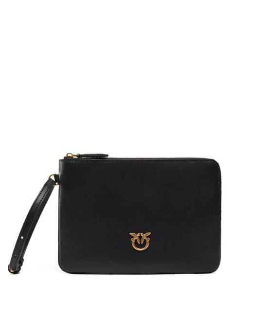 Pinko Black Clutch Mit Reißverschluss