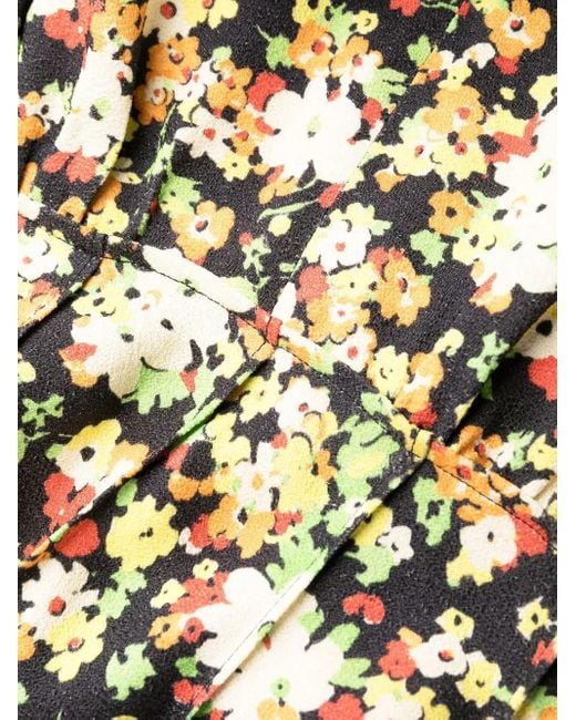 Marni Metallic Floral-Print Midi Dress