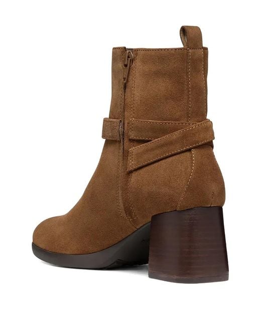 Geox Brown 60Mm Walk Pleasure 55 Block-Heel Ankle Boots