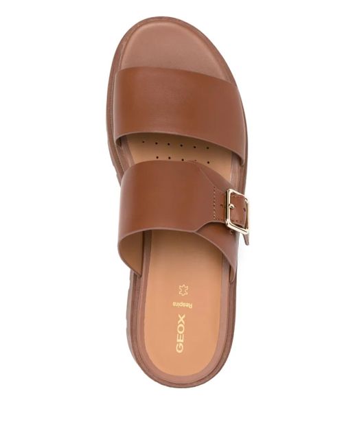 Geox バックルディテール サンダル Brown
