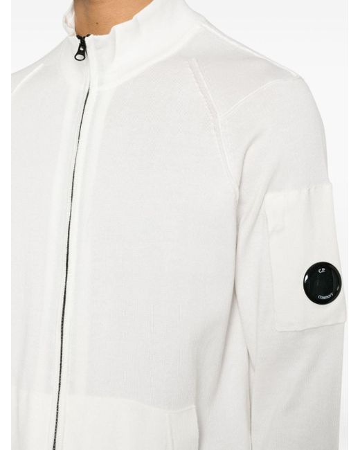 C P Company Vest Met Rits in het White voor heren