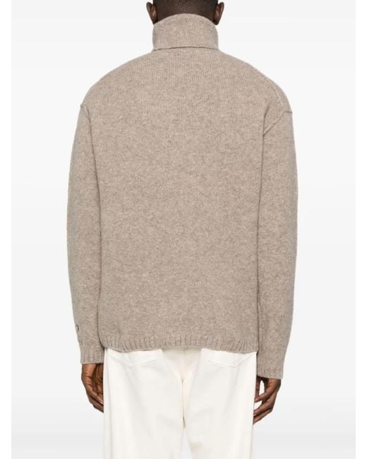 C P Company Pullover mit Logo-Stickerei in Natural für Herren