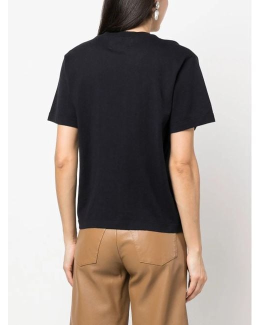 Extreme Cashmere Black Short-Sleeve Cotton-Blend T-Shirt