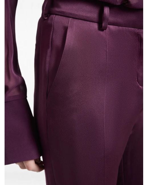 Nina Ricci Purple Cady Tailoring Trousers