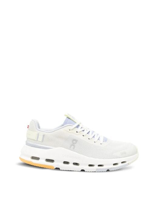 On Shoes White Cloudnova Form 2 Logo Lace-Up Sneakers
