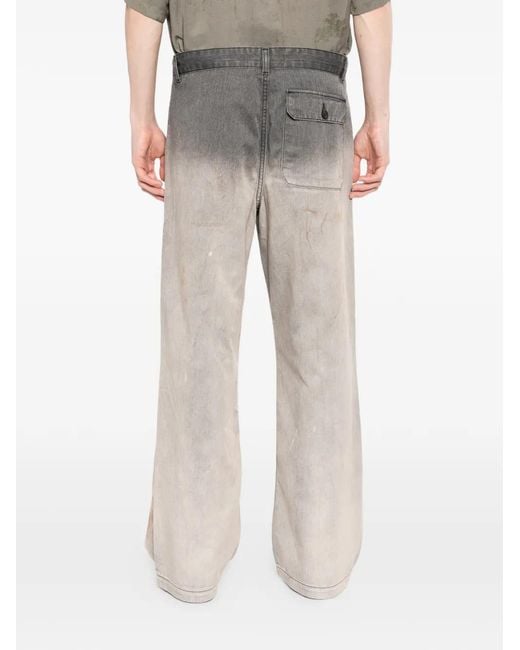 Our Legacy White Rig Paint-Splatter Jeans for men