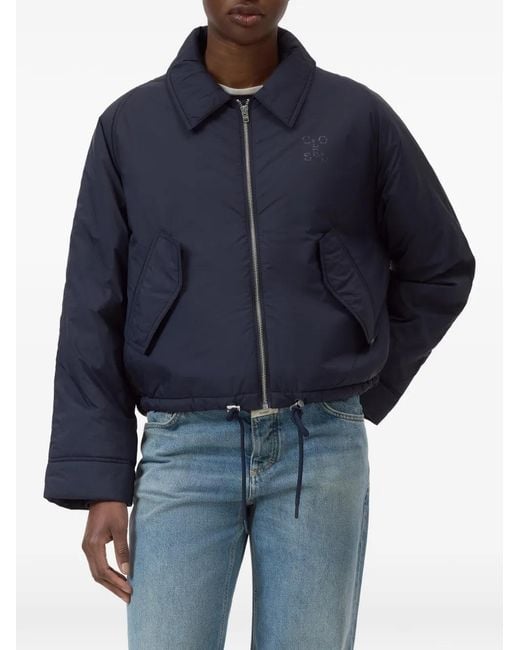 Closed Blue Chest-Logo Jacket
