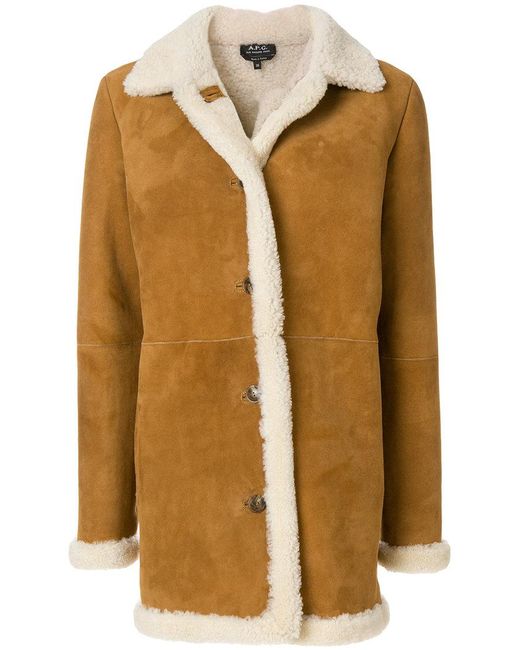 Apc shearling best sale coat