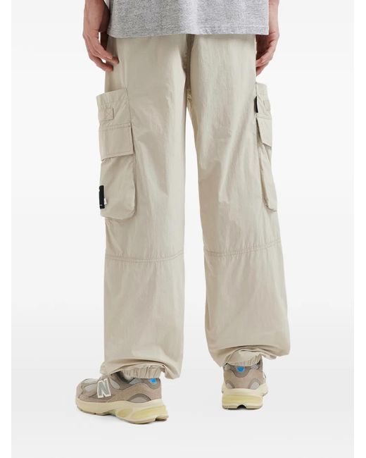 Izzue White Cargo-Pocket Trousers for men