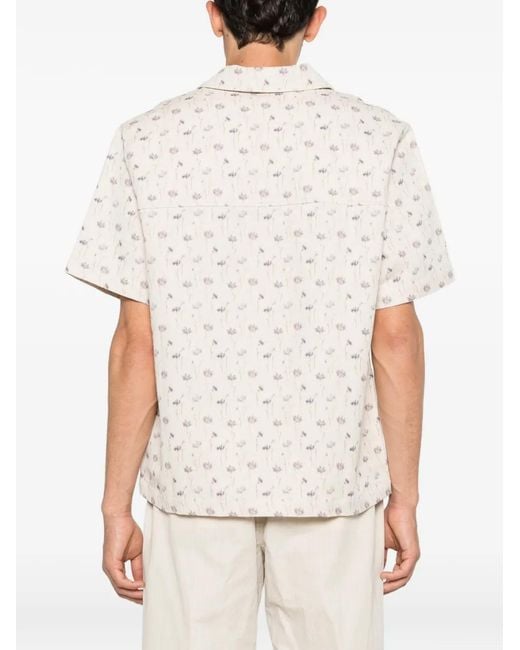 A Kind Of Guise White Salvi Floral Field Short-Sleeve Shirt for men