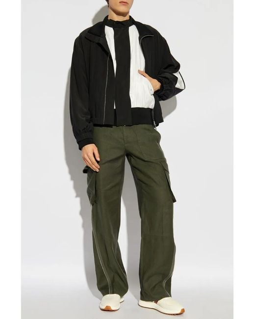Helmut Lang Black Zip-Up Reversible Bomber Jacket for men