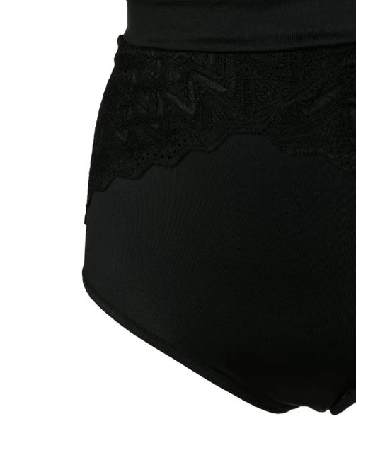 Lethicia Bronstein Black Lace-Panel Lingerie Set (Set Of Two)