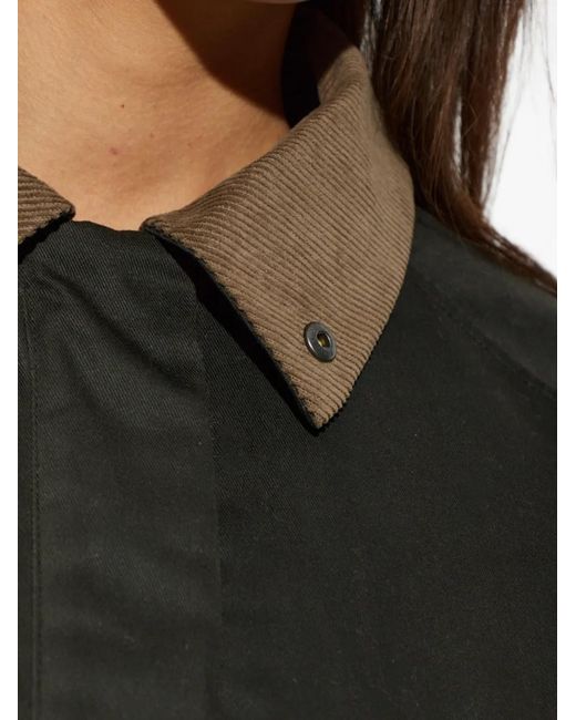 Rethinkit Studios Black Corduroy-Collar Insulated Jacket