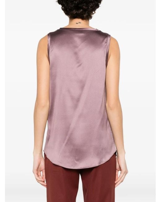 Brunello Cucinelli Purple Silk Elastane Jersey