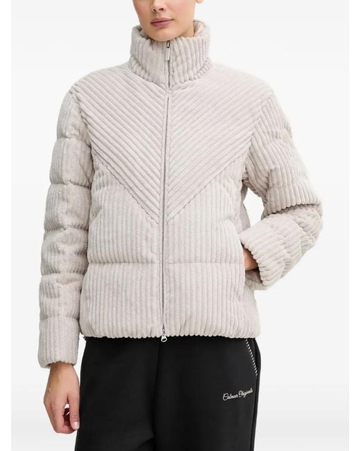 Colmar White Corduroy Quilted Jacket