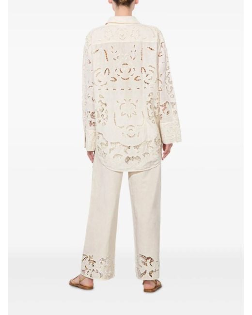 Alice + Olivia White Finely Shirt