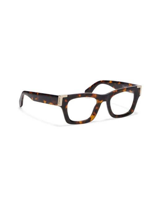 Palm Angels Brown Tortoiseshell Rectangular Acetate Glasses