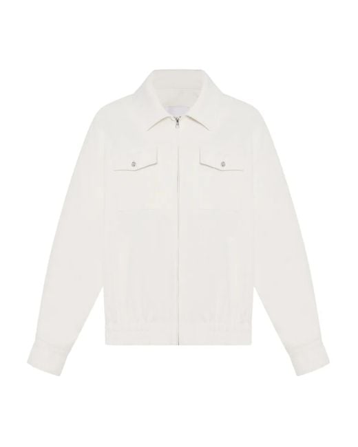 Giacca Leggera Con Zip di Rosetta Getty in White