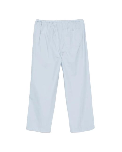 Closed Blue Drawstring-Waist Trousers