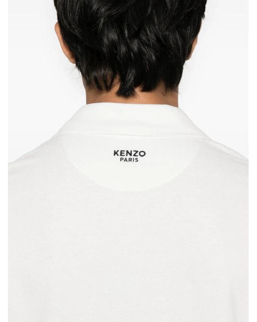 メンズ KENZO Pop Embroidered ポロシャツ White