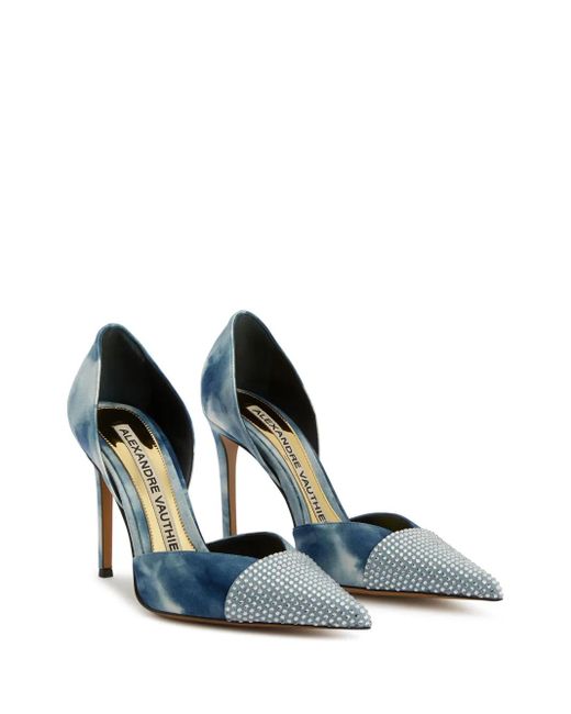 Alexandre Vauthier Blue Tie-Dye Pattern 105Mm Pumps