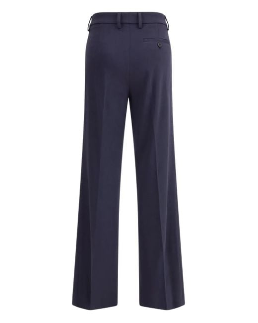 True Royal Blue Button-Fastening Wide-Leg Trousers
