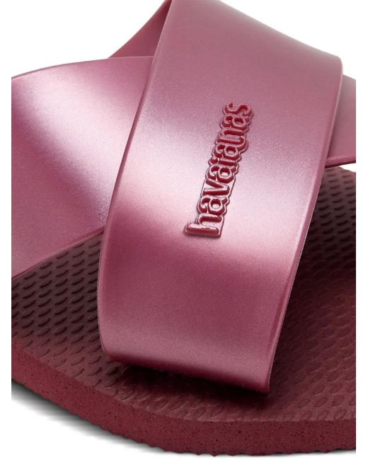 Havaianas Purple Crossover-Strap Sandals