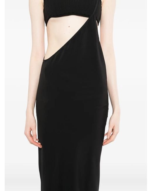 Rick Owens Black Strap Bias Dress