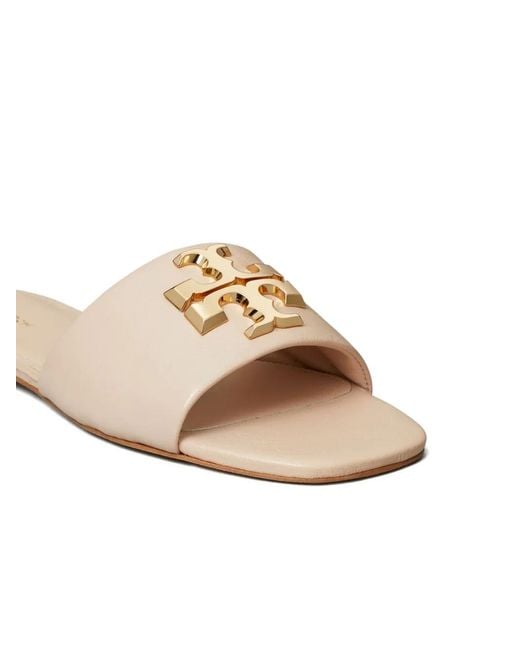 Tory Burch White Eleanor Slide Sandals