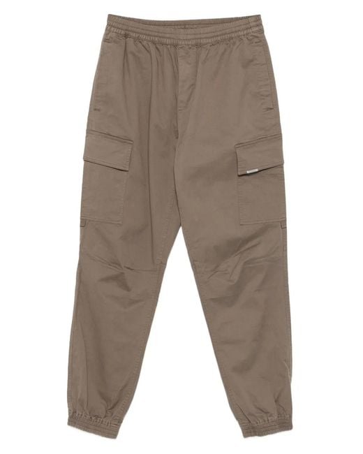 Represent Gray Cuffed Cargo Trousers for men