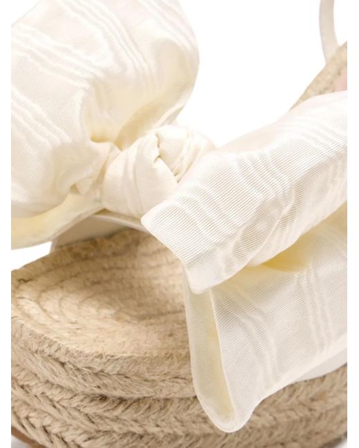 Loeffler Randall Natural 102Mm Angelina Bow-Detail Wedge Espadrille