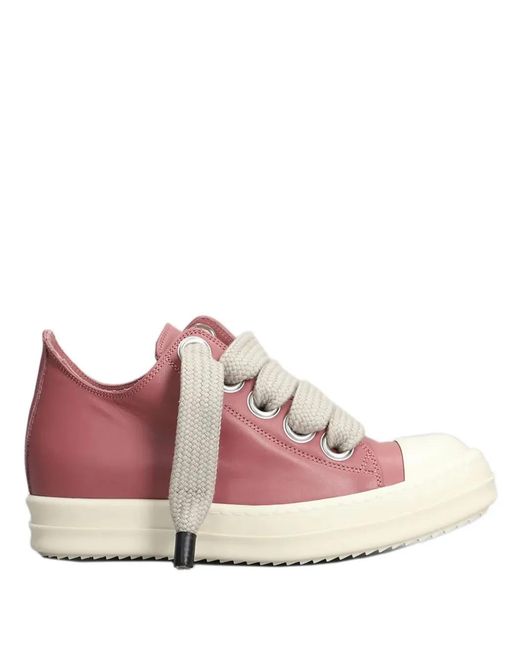 Rick Owens Pink Jumbolaced Sneakers