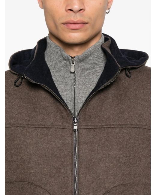Barba Napoli Gilet Met Capuchon En Ritssluiting in het Brown voor heren