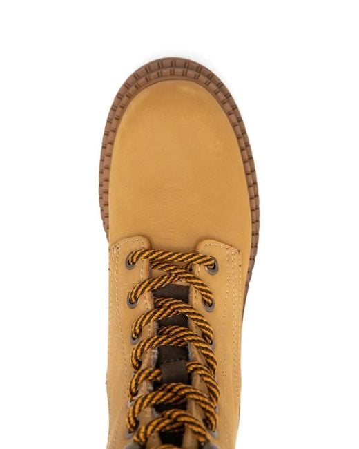 Tamaris Brown 70Mm Leather Block-Heel Boots