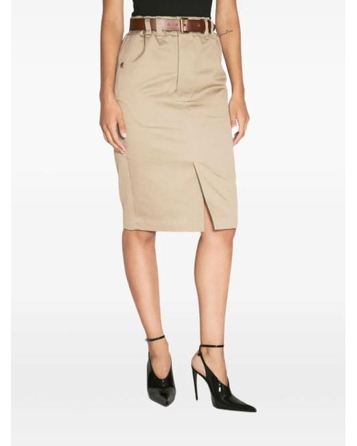 Saint Laurent Natural Midirock Mit Gürteltasche