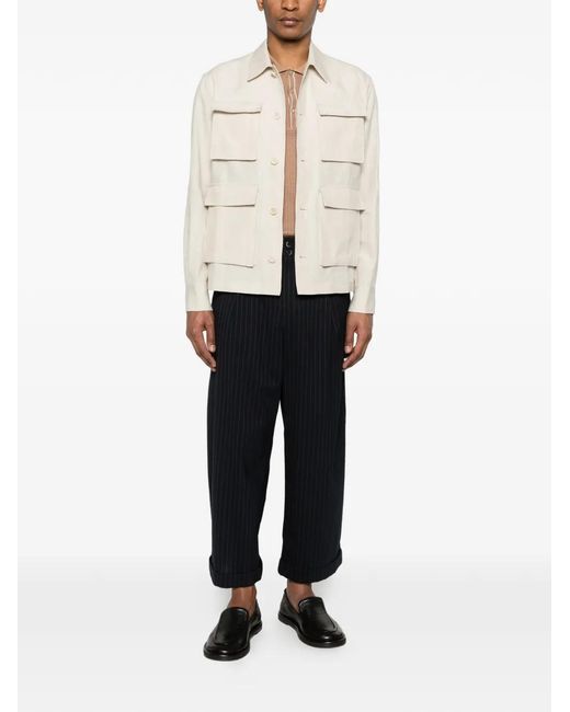 Lardini White Patch Pocket Jacket for men