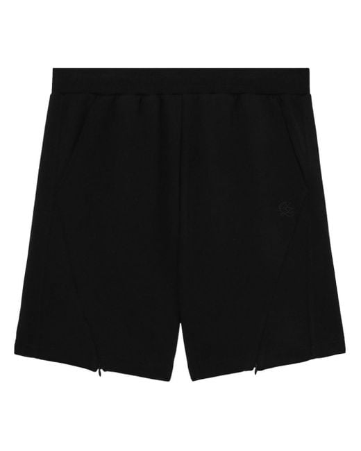 Izzue Black Logo-embroidered Track Shorts for men