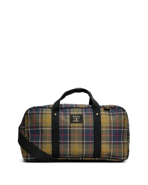 Barbour Black Torridon Tartan Luggage Bag for men