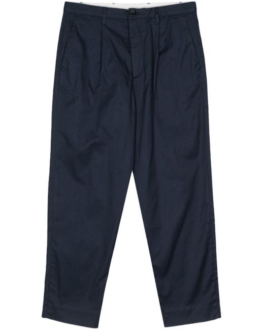 PS by Paul Smith Blue Straight-leg Organic-cotton Trousers for men