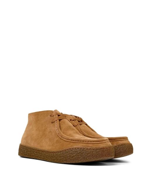 Camper Brown Peu Terreno Suede Lace-Up Desert Boots for men