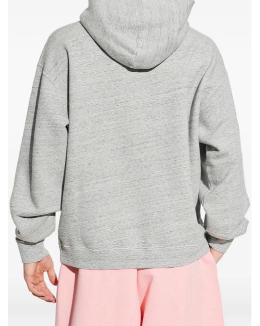 DSquared² Gray Short & Wide Fit Hoodie for men
