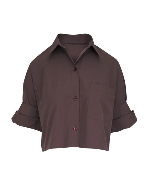 Camisa de algodón Twp de color Brown